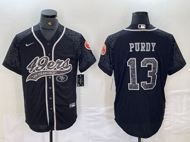 Men San Francisco 49ers 13 Purdy Black Nike 2024 Co Branding Game NFL Jersey style 1